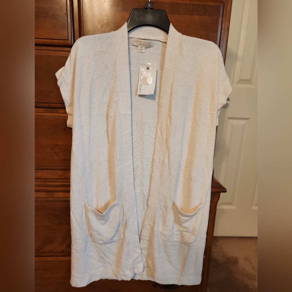 Barefoot Dreams Cozychic Ultra Lite Sleeveless Open Front Cardigan with Pockets